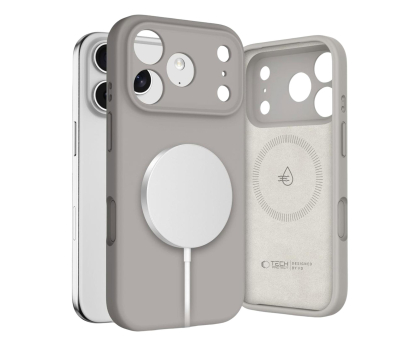 Etui do telefonów TECH-PROTECT Silicone Magsafe do Iphone 17 Pro Max Stone Grey 5906302330287